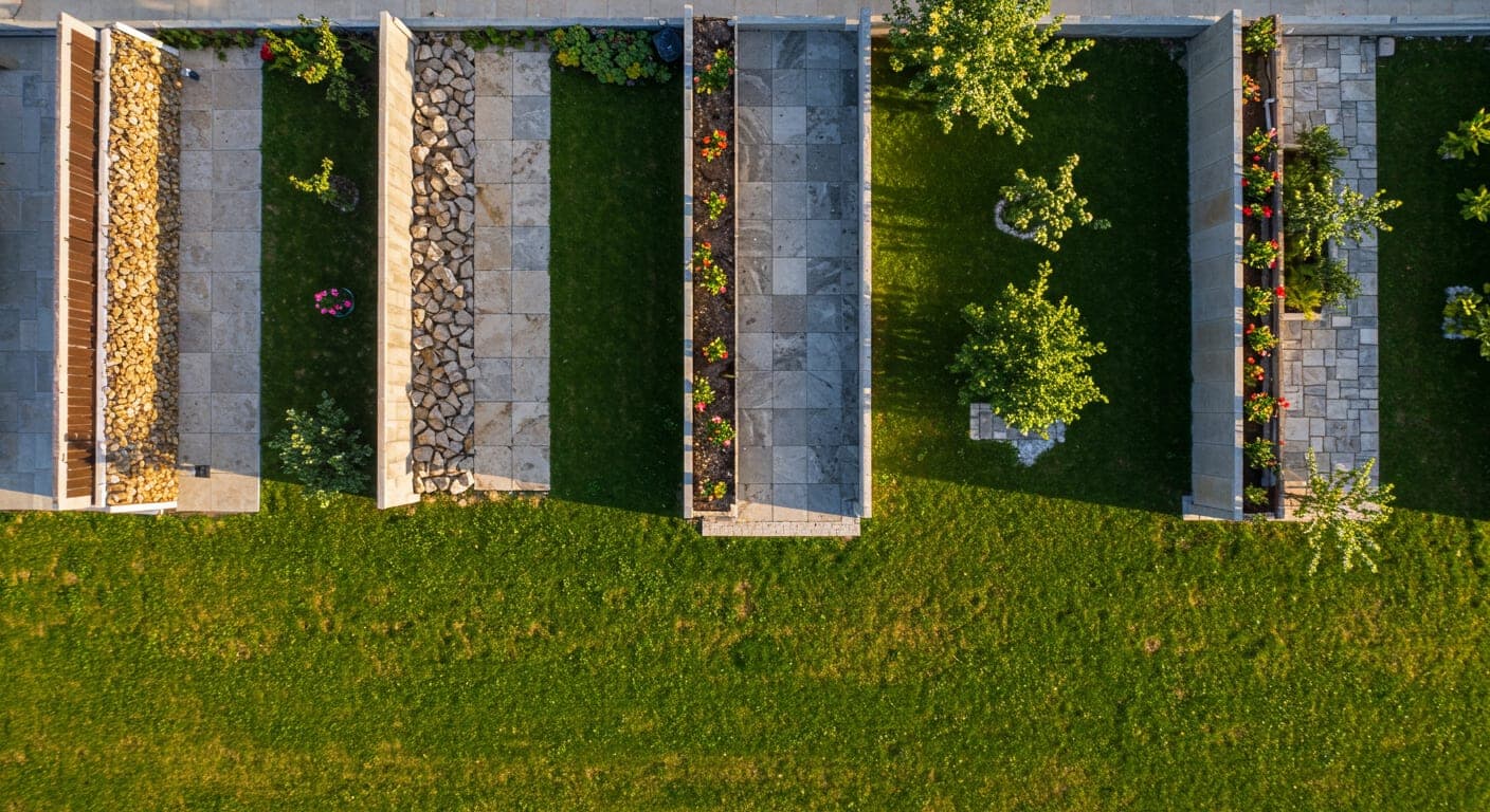 Ankara'da bahçe duvarı fiyat karşılaştırması için farklı duvar tipleri: beton, taş kaplama ve desenli